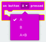 `on button` Selection